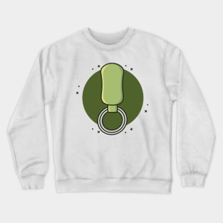 Leather Keychain with Ring for Key vector illustration. Crewneck Sweatshirt